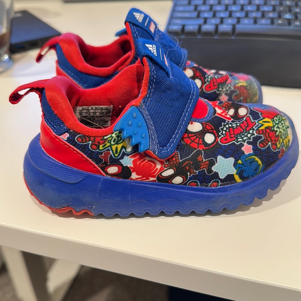 Adidas toddler spidey shoes-